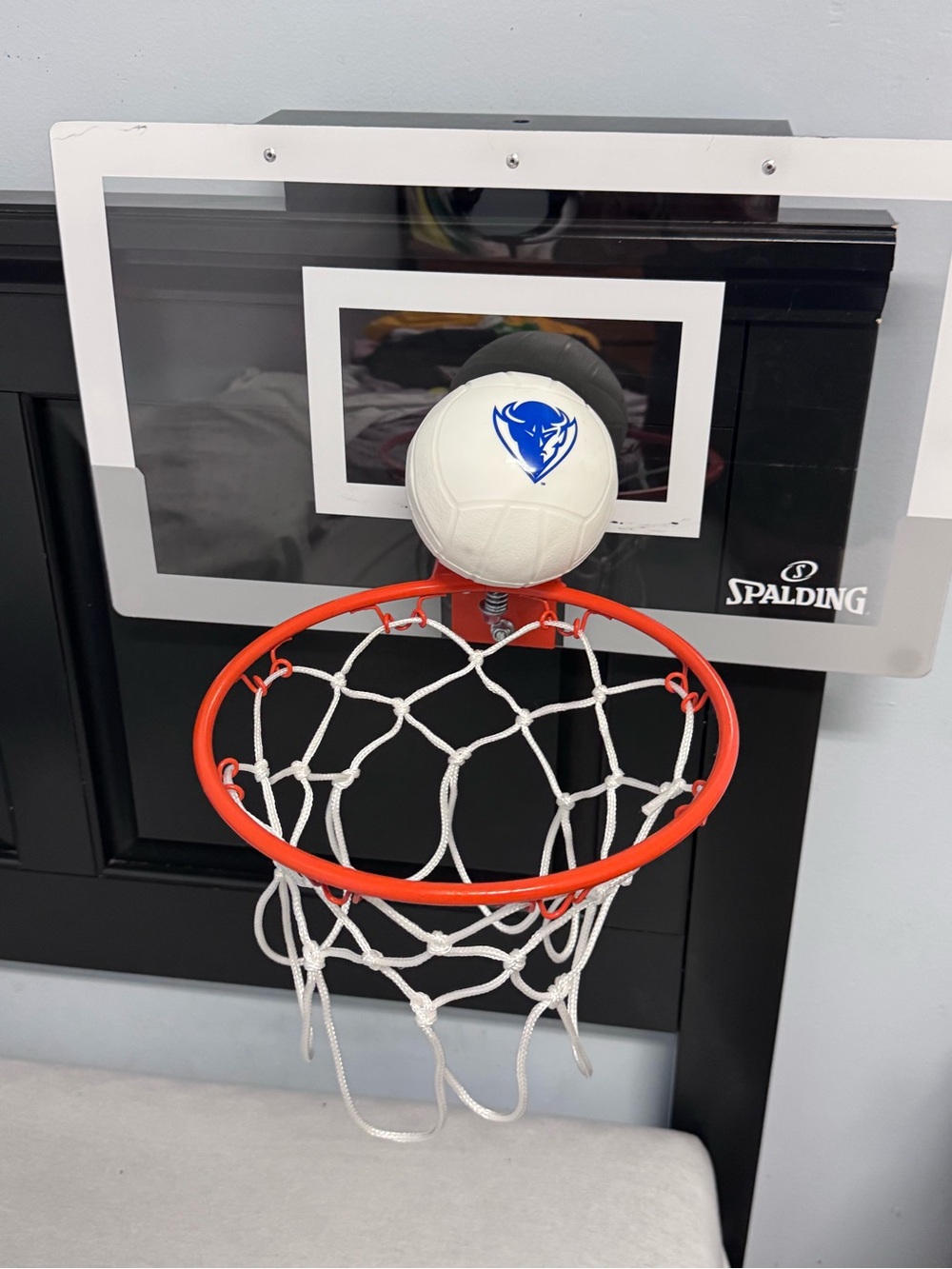 SPALDING Basketball Hoop with Mini DePaul University Ball